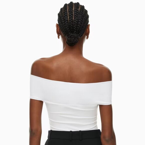 Aritzia Contour Twist Off-Shoulder Top Small - Picture 3 of 6